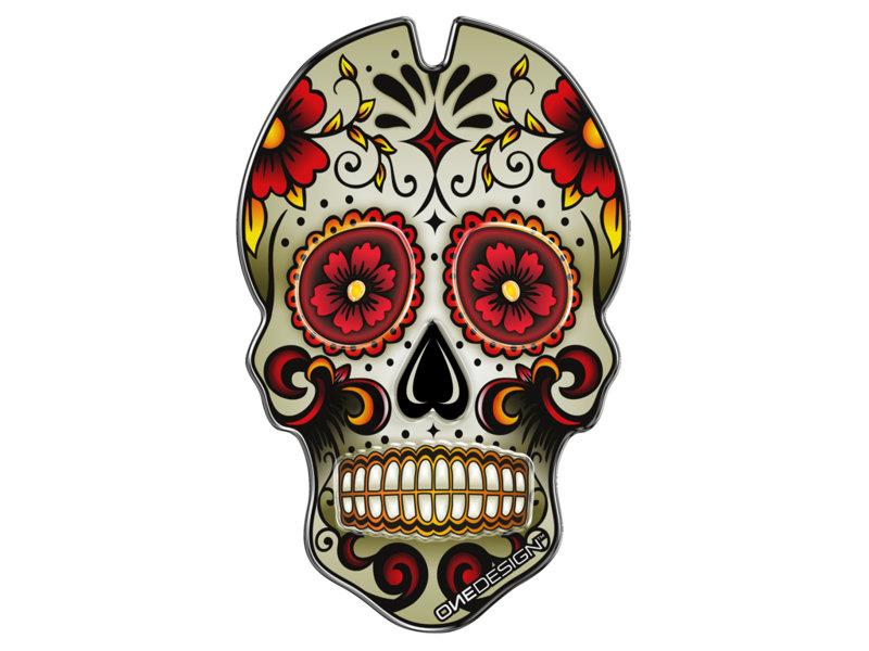 Puig Skull Tank Pad Red 6394O