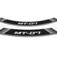 PUIG Wheel Rim Stickers Silver for Yamaha MT-07/MT-09/MT-10 14-24 9136P