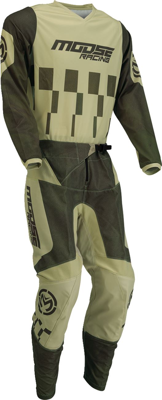 Moose Racing Jersy Qualifir Green/Tan 24 Model