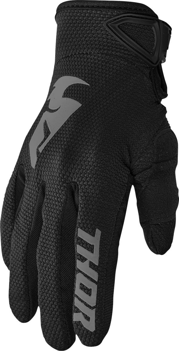 THOR Women's Sector MX Motorcross Gloves Black/Gray 2023 Model