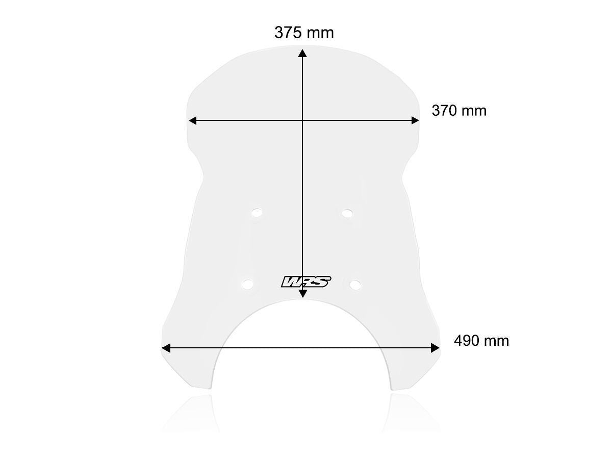 WRS Windscreen Caponord Royal Enfield Dual Purpose Clear RE001T