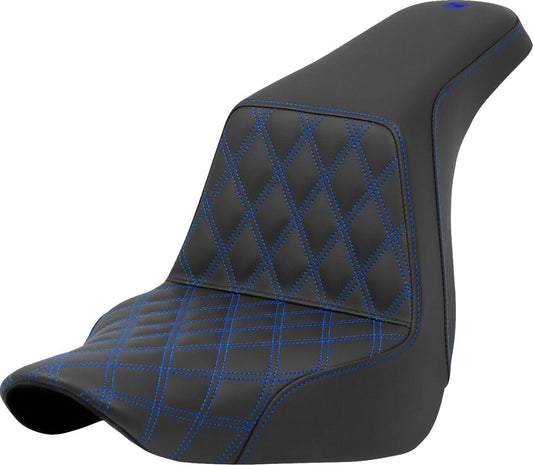 Saddlemen Lattice Stitch Step-Up Seat Blue For HD FXLRS 1923 18-24 818-29-17201