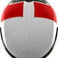 ICON Domain™ White, Red Motorcycle Helmet