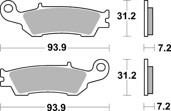 Sbs RSI Offroad Racing Sintered Brake Pads For Yamaha YZ 250 X 2007-2022 840RSI