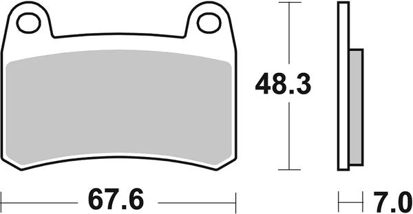 Sbs HS Street Sintered Front Brake Pads For Benelli TRK 251 2015-2023 933HS