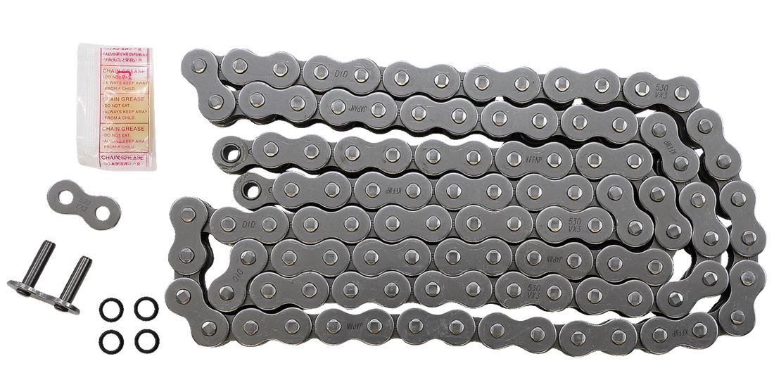 DID Drive Chain 530 VX3 Natural Rivet VX3 Series 108 L 4525516394192
