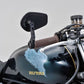 Daytona Bar End Mirror Black Aluminum Short Stem Fits ø 30mm 2 Spacers 80799
