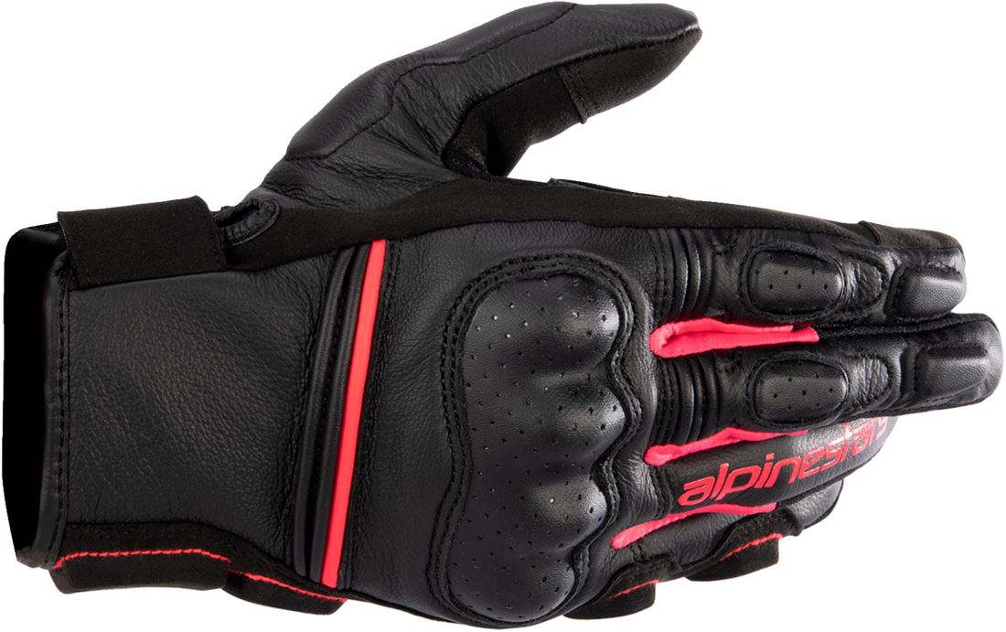 Alpinestars Stella Phenom Leather Air Gloves Black Red