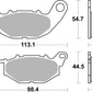 Sbs DC Racing Dual Carbon Brake Pads For Yamaha YZF-R3 2015-2024 931DS-1