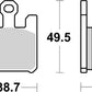 Sbs RST Brake Pads For Kawasaki ZX-10 R 1000 Suzuki M 95 2003-2007 788RST