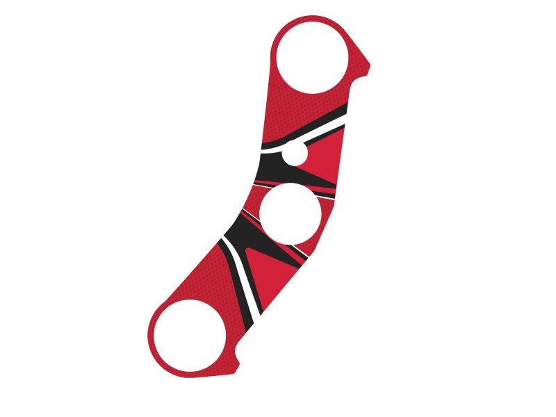 PUIG Radikal Yoke Protector Red for Yamaha YZF R1 04-06 6924R
