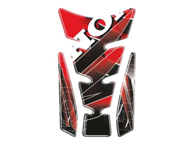 Puig Wings Tank Pad With Honda Logo Red 21545H