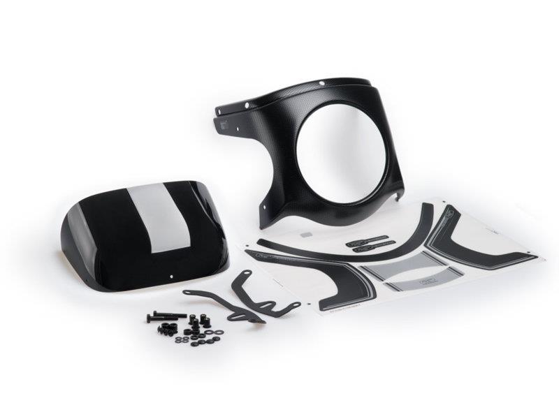 Puig Retro Carbon Look Semi Fairing And Screen 180mm Black 7655W