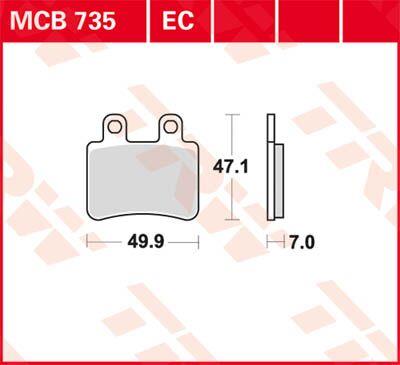 Trw All Round Metal Brake Pads For Peugeot Geopolis 125 2000-2017 MCB735