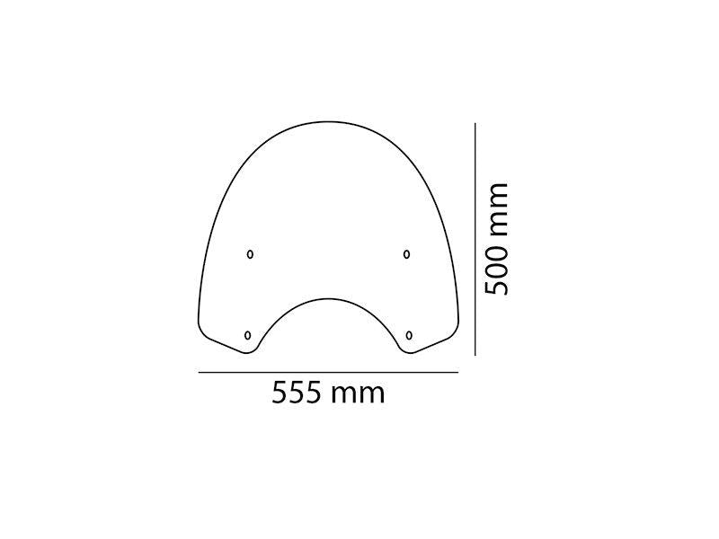 PUIG Sunset Screen Clear for Honda VT1300 CX 10-12 5265W
