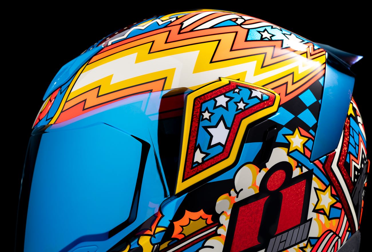 ICON Airflite™ Fly Boy Motorcycle Helmet BL 2024 Model