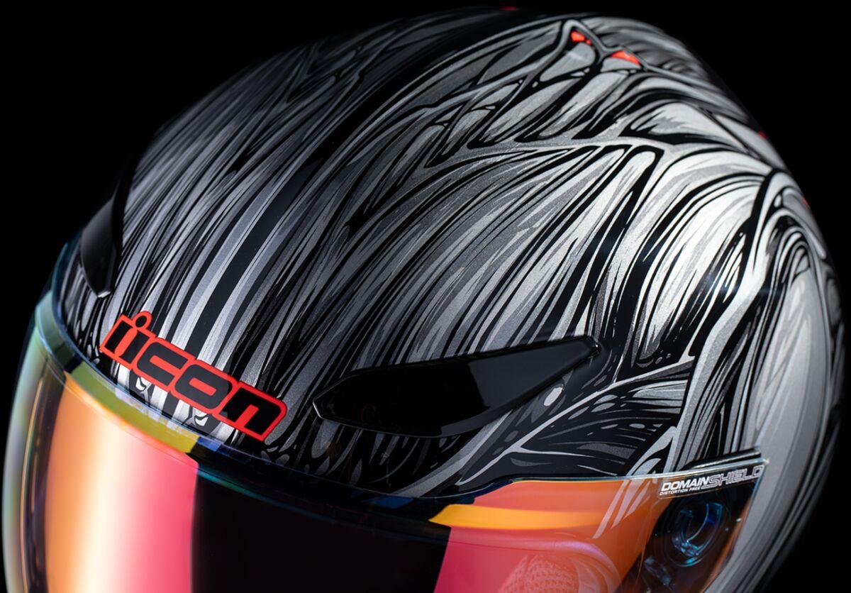 ICON Domain™ Silver Motorcycle Helmet