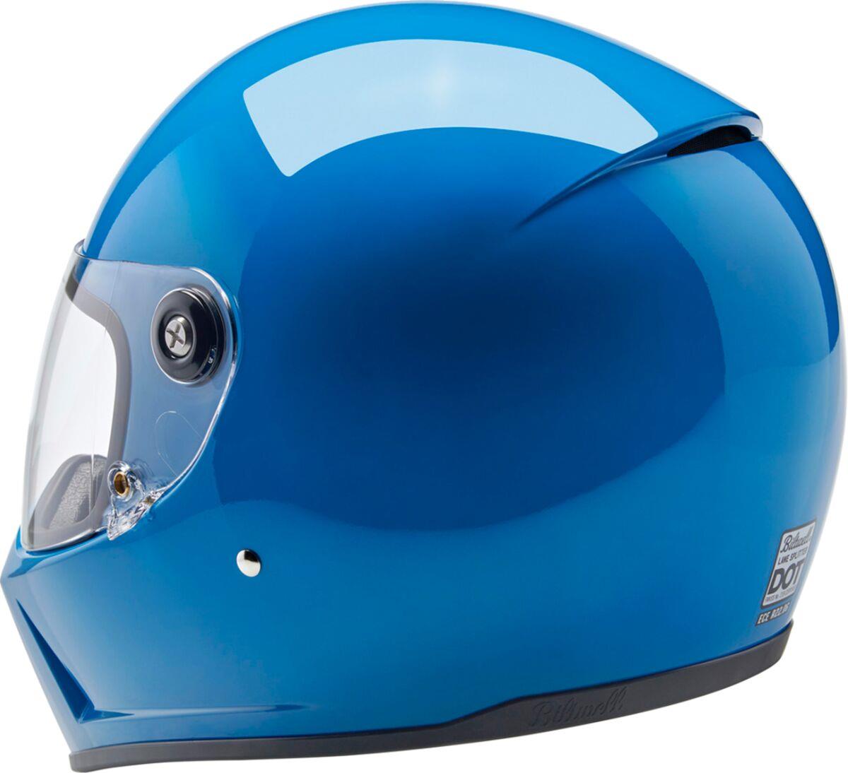 BILTWELL Lane Splitter Blue Motorcycle Helmet