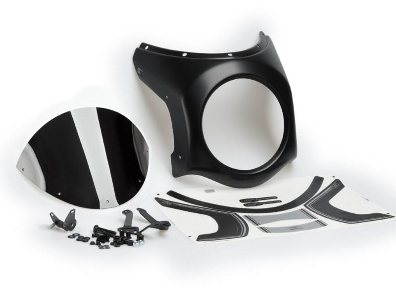 Puig Retro Black Semi Fairing And Screen 195mm Black 9748W