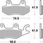 Sbs DS Racing Dual Sintered Brake Pads For Kawasaki EX 400 2018-2023 955DS-1