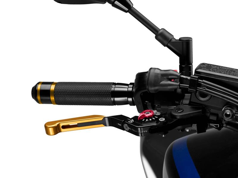 Puig Extendable Folding V3 Brake (Gold Extender With Blue Selector) Red 9717F