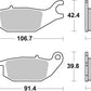 Sbs HF Street Ceramic Organic Brake Pads For Honda ST 125 2004-2026 784HF