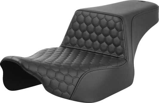 Saddlemen Honeycomb Step-Up Seat Black Stitch For HD FLTRXSE 1977 23-24 823-07-17800