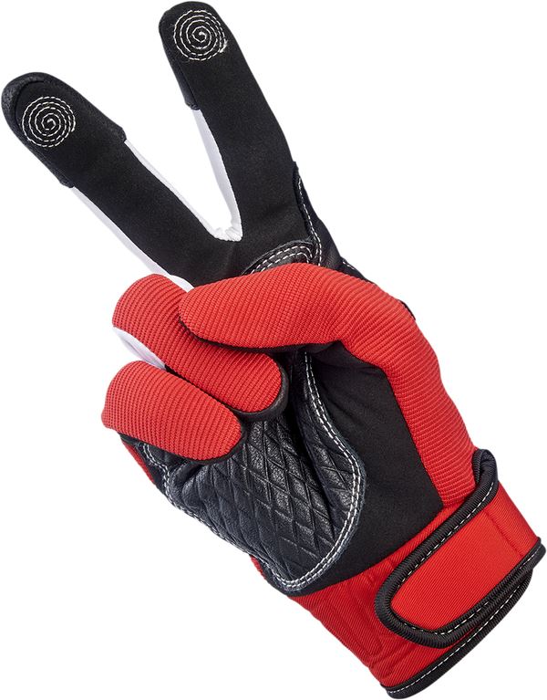 Biltwell Motorcycle Gloves Baja Red/Black