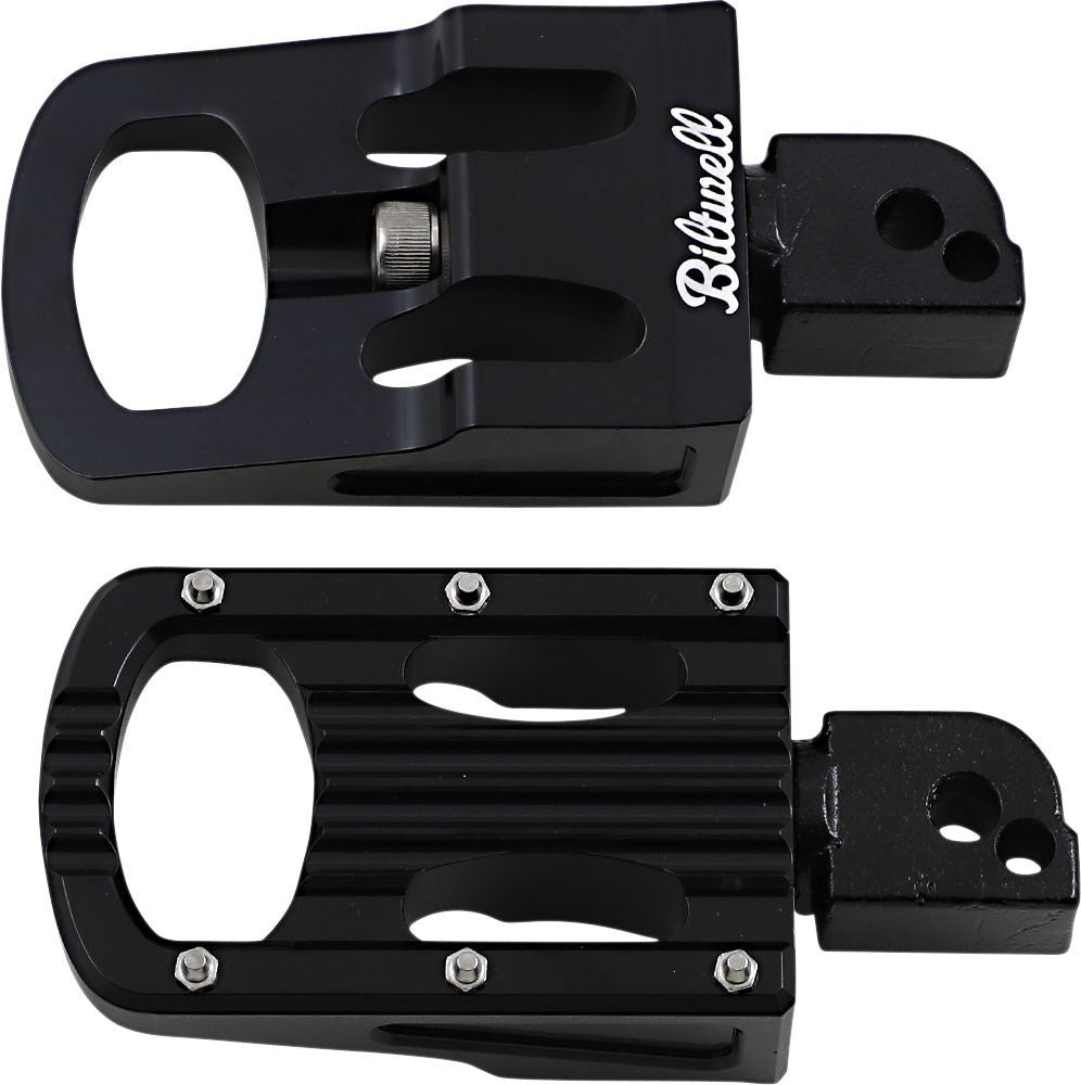 Biltwell Punisher Passenger Footpegs in Black Finish To Fit 2018 2020 Softail