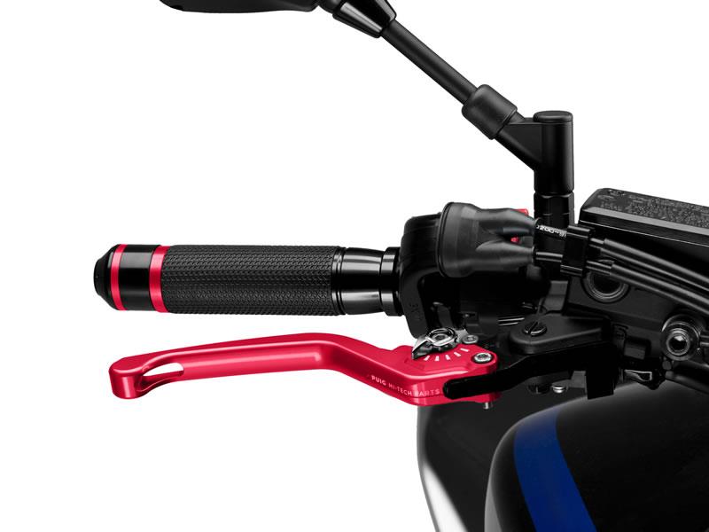 Puig Fixed V3 Brake (Red Lever With Blue Selector) Silver 7541W