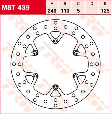 Trw Round Fixed Brake Rotor 220-250mm For KTM Enduro 690 R 2006-2023 MST439