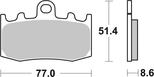 Sbs HF Street Ceramic Organic Brake Pads For BMW K 1300 S 2001-2015 796HF