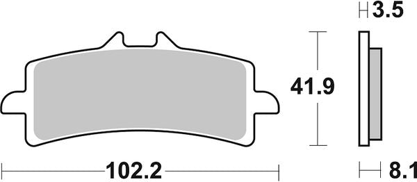 Sbs DS Racing Dual Sintered Brake Pads For Suzuki GSX-S 1000 S 1991-2026 841DS-2