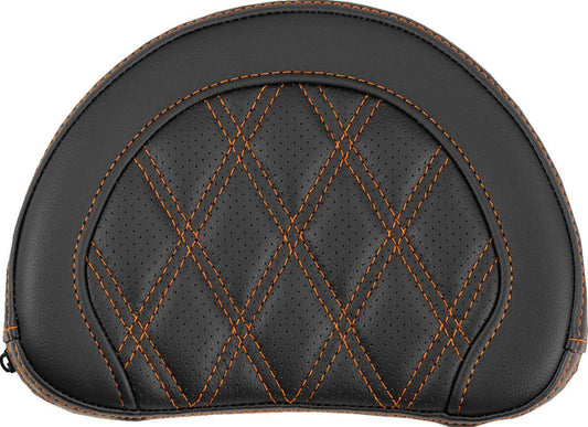 Saddlemen Contoured Sissy Bar Pad Black Orange Saddlehyde 051318403