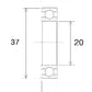 BLACK BEARING Bearing B3 20X37X9MM UB-6904-B3