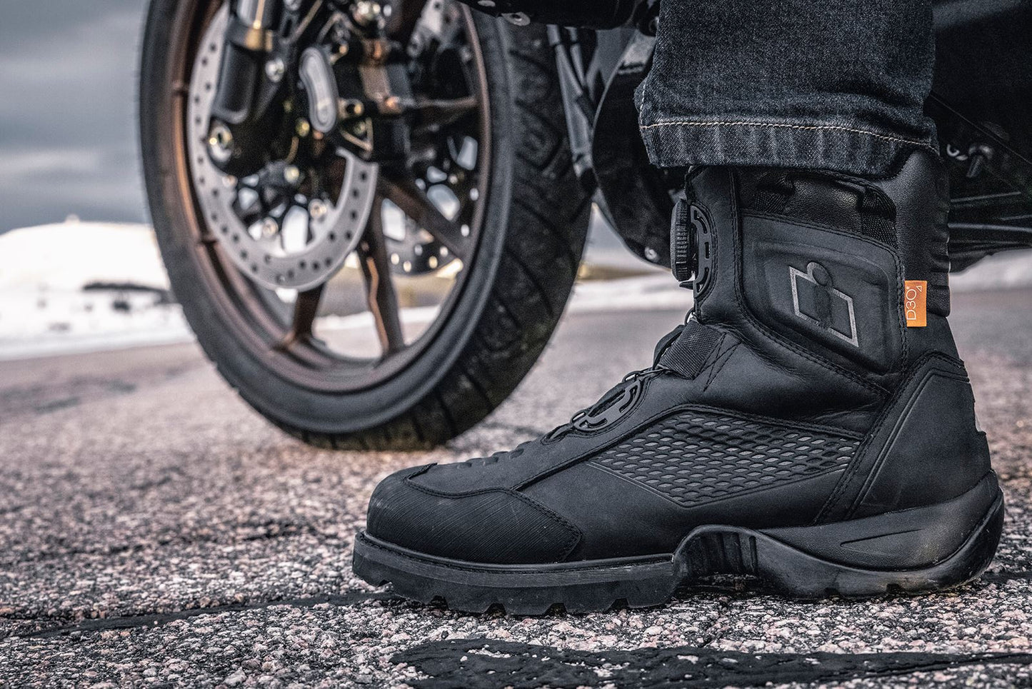 Icon Stormhawk Waterproof Boots Black