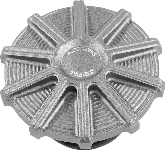 Arlen Ness Vented Gas Cap 10G Titanium Silver For HD FXLRS 1923 91-24 701-007