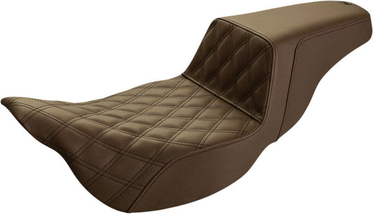Saddlemen 808-07B-172BREX Step Up Seat Brown Lattice Stitch | Extended