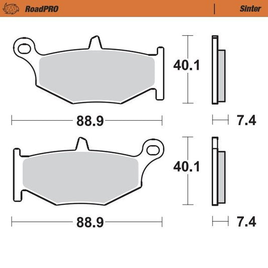 Moto-Master RoadPRO Sinder Brake Pad Rear For Suzuki DL 1050 XT 2006-2025 406602