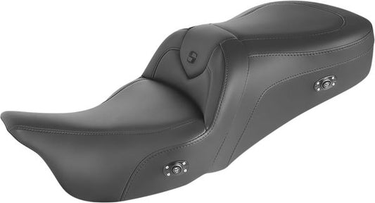SADDLEMEN Roadsofa™ One-Piece Seat Black Without Backrest Heated 897-06-187HCT