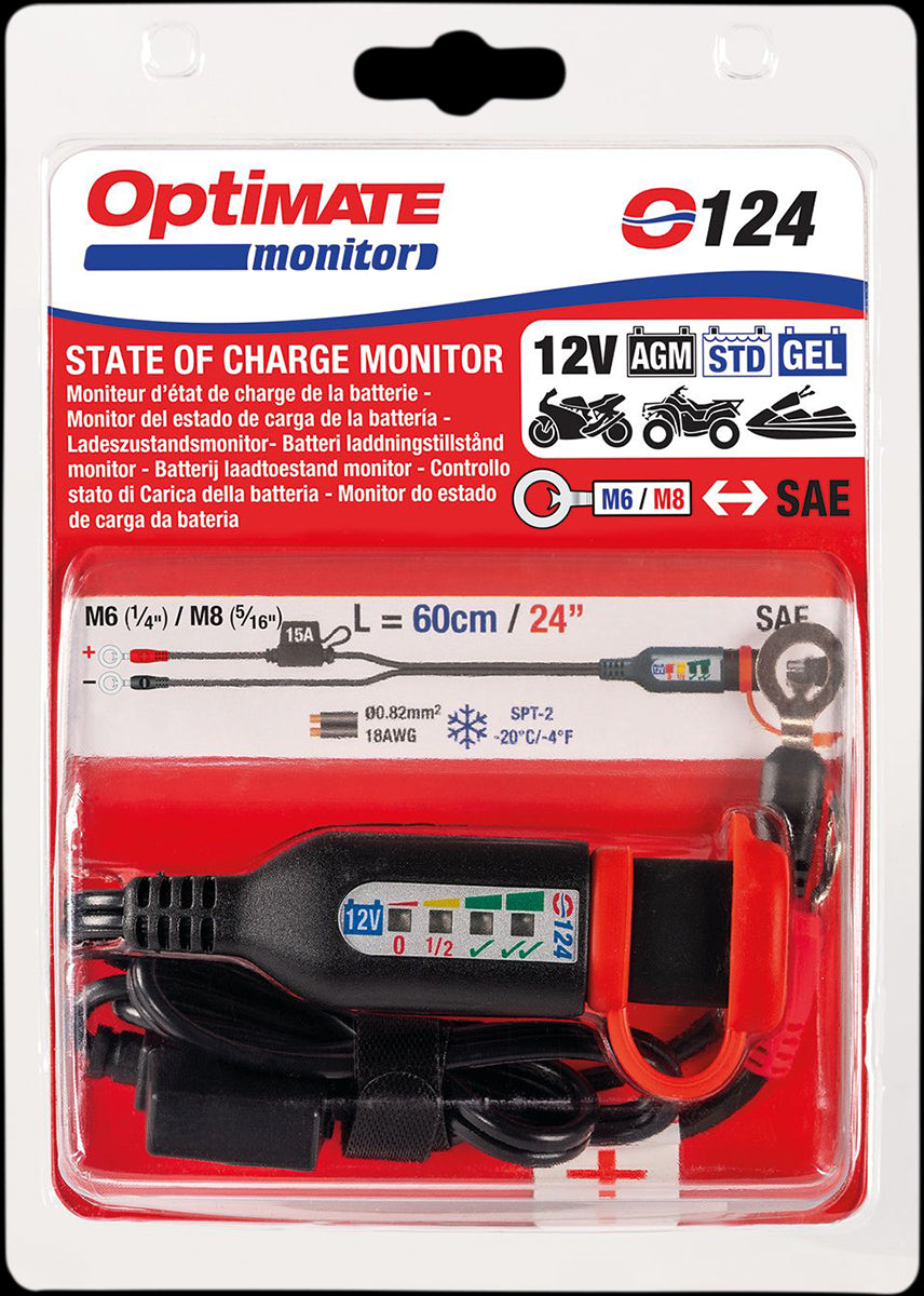 Optimate Battery Cord Eye With Test for 12v Lead Acid Batteries O124