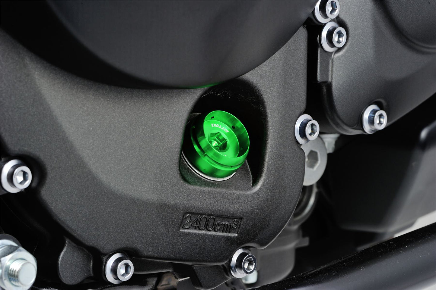 Daytona Bullet Oil Filler Cap M20xP2.5 Green Aluminum with O-ring Easy Open 98402