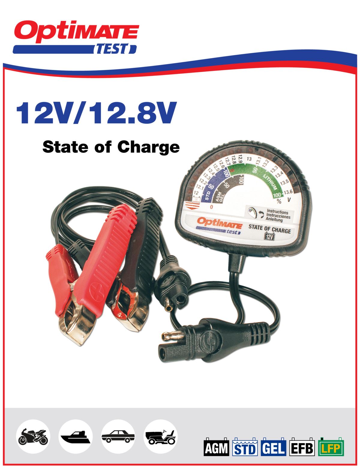 Optimate Lithium State Of Charge Battery Tester TS-126