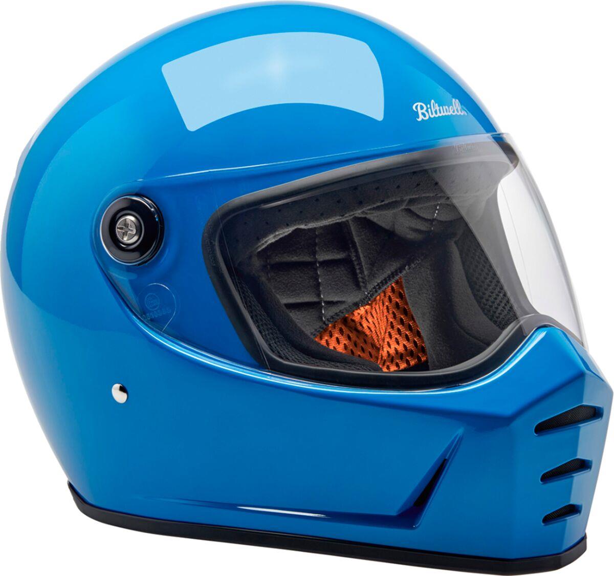 BILTWELL Lane Splitter Blue Motorcycle Helmet