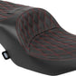 Drag Specialties Freedom Touring Seat For Harley FLHX 2023-2025 Black/Red 4715d