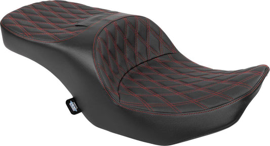 Drag Specialties Freedom Touring Seat For Harley FLHX 2023-2025 Black/Red 4715d