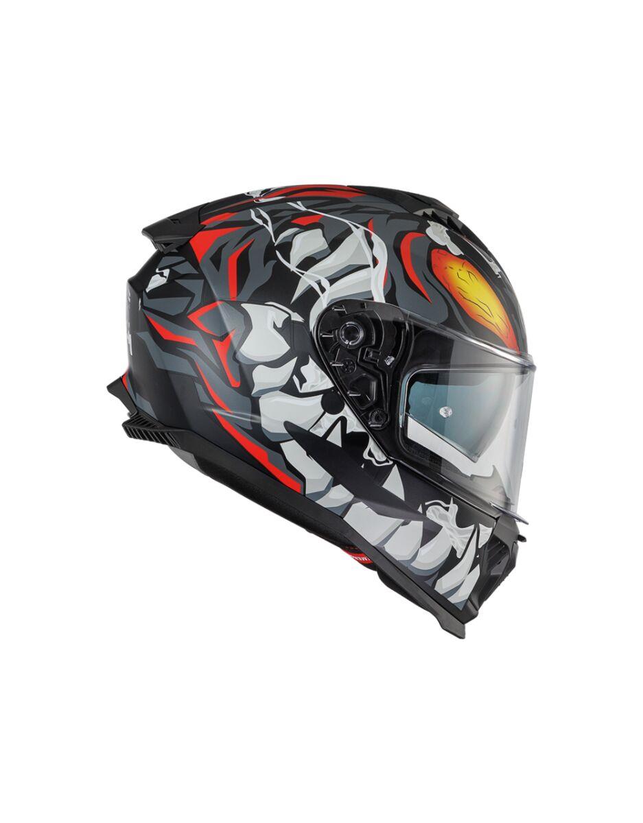 PREMIER HELMETS Typhoon Gray/Red/White Motorcycle Helmet