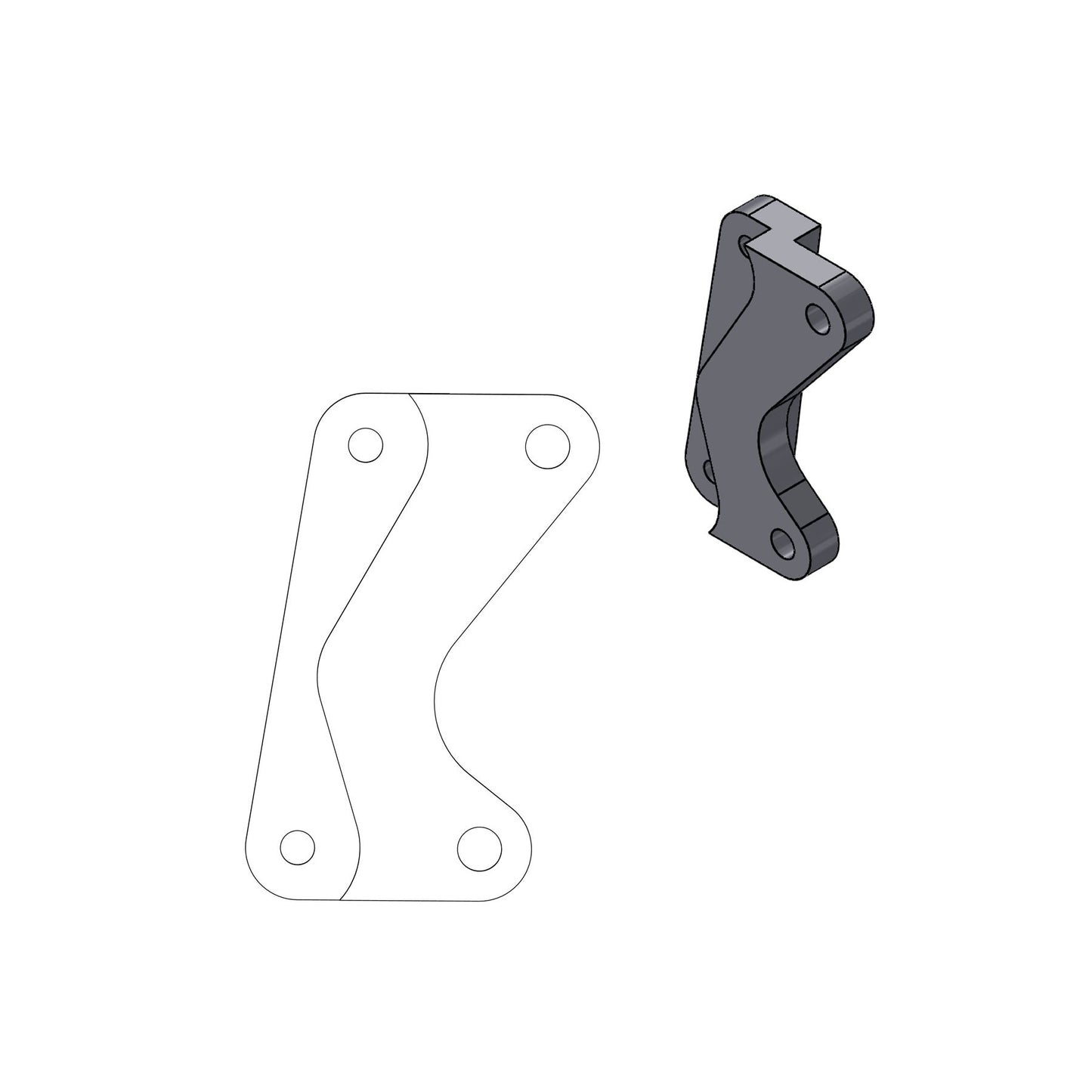 Moto-Master Street Rotor Adapter Bracket For Yamaha YZ 250 X 2007-2024 211038