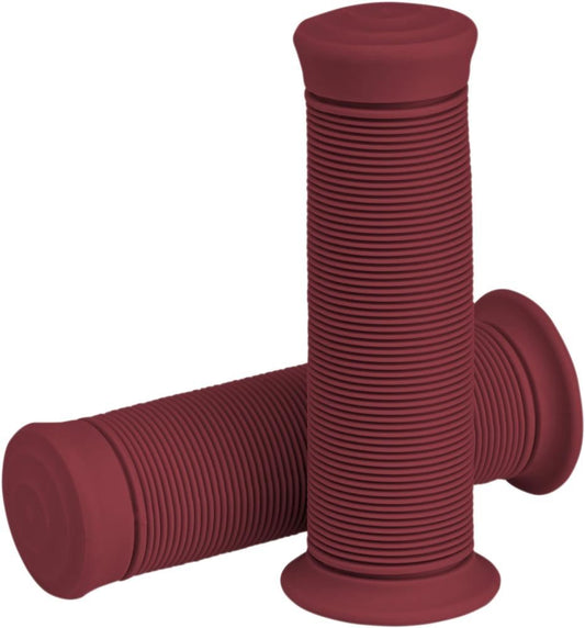 Biltwell Kung Fu 1″ Grips Kraton Rubber Oxblood  To Fit Harley V-Twin