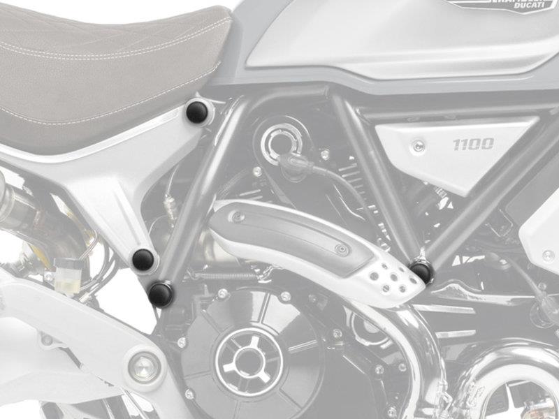 PUIG Chassis Cap Black for Ducati Scrambler 1100 18-20 3522N